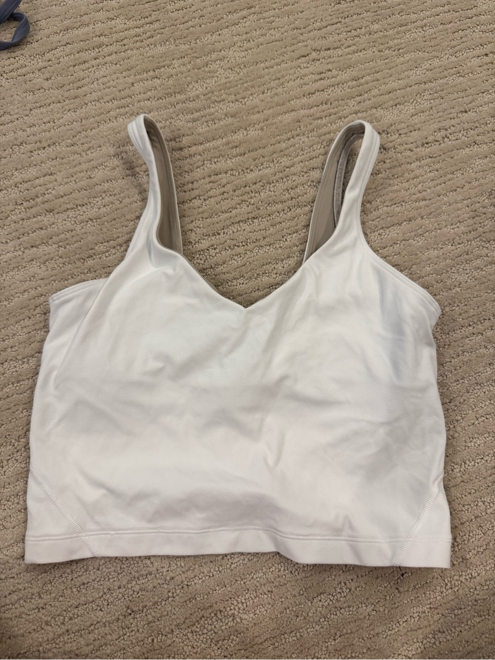 White lululemon Align tank size 6 cropped